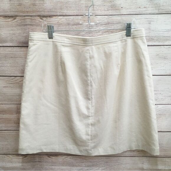 NEW WITH TAGS J CREW LINEN BLEND SKIRT IN CREAM - Picture 4 of 6